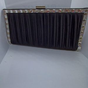 Beautiful black evening clutch bag.